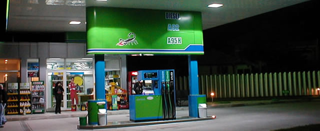 fuel dispenser in a station